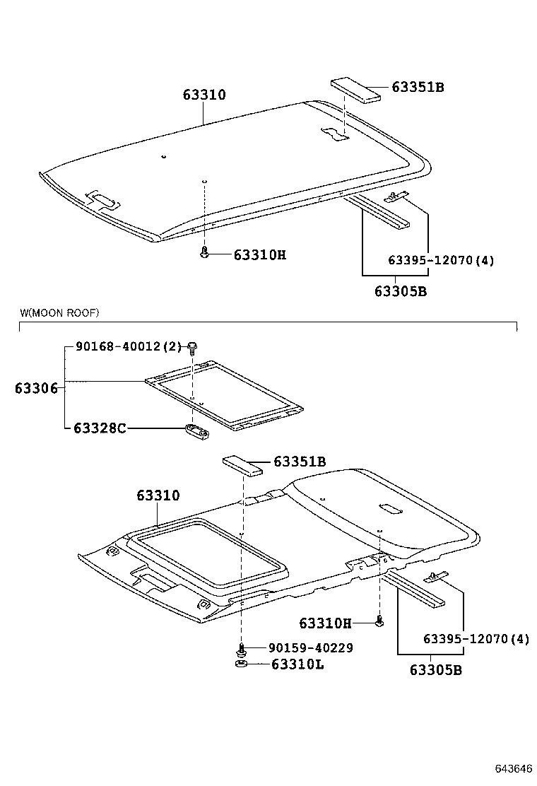 63351-42010 PAD, ROOF HEADLINING product image