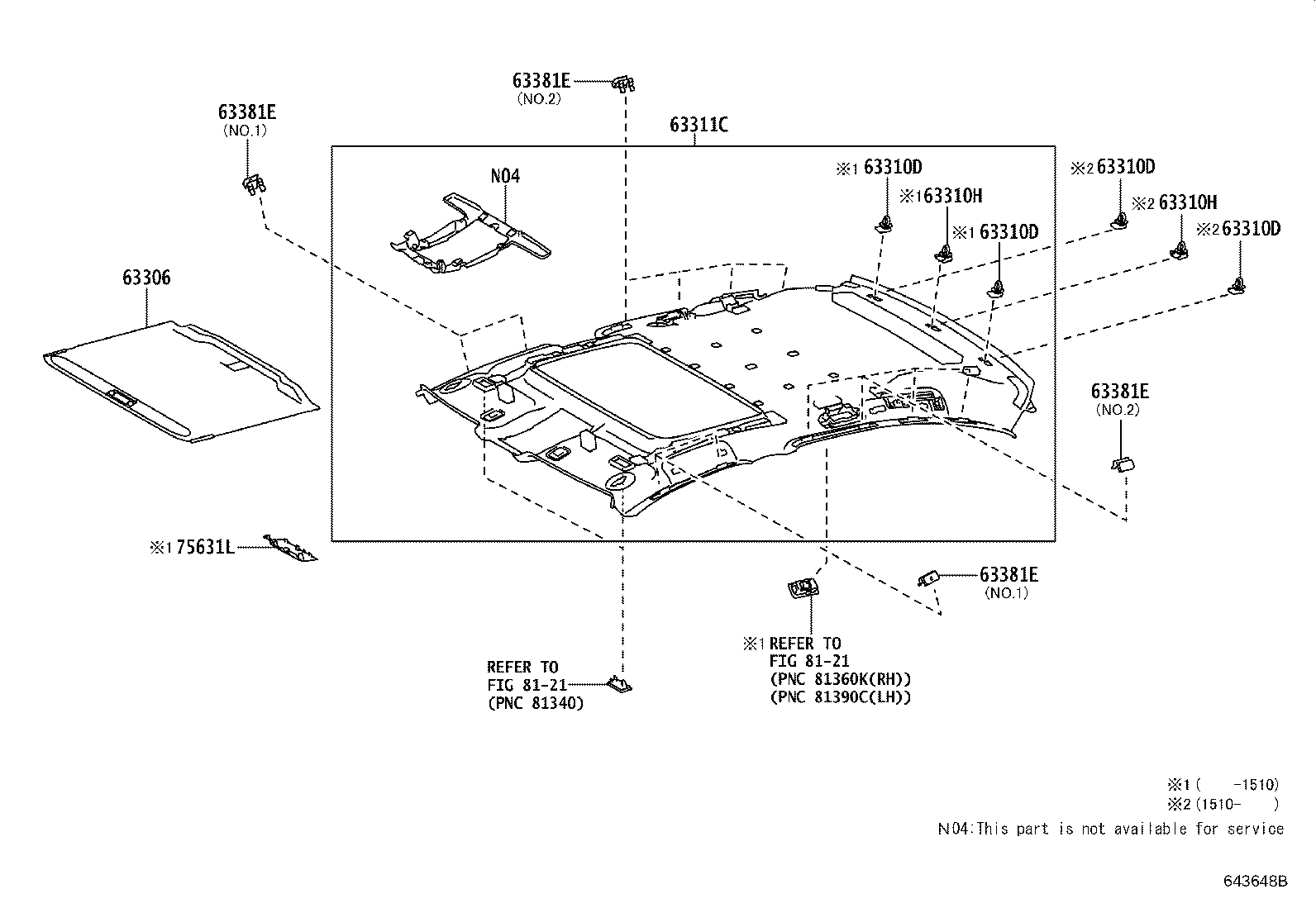 63306-30180-C0 TRIM SUB-ASSY, SUNSHADE product image