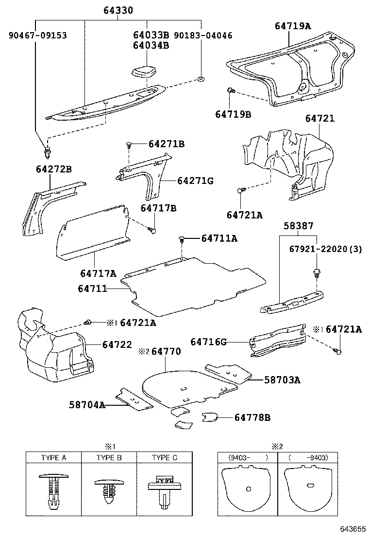 64770-12170 COVER ASSY, SPARE WHEEL product image