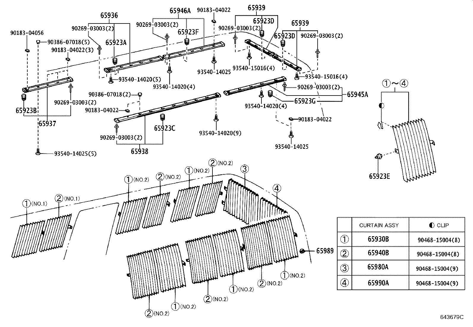 65923-36020 HOOK, CURTAIN product image