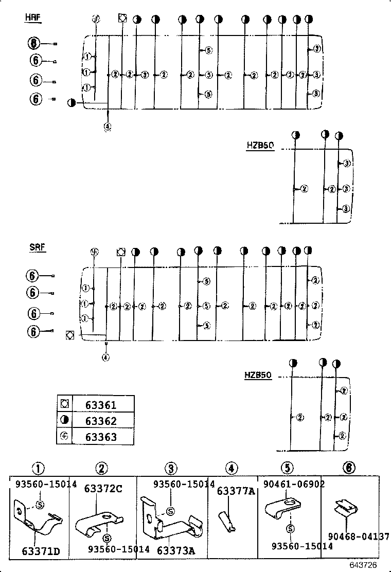 63358-36020 PAD, ROOF SILENCER, NO.3 product image