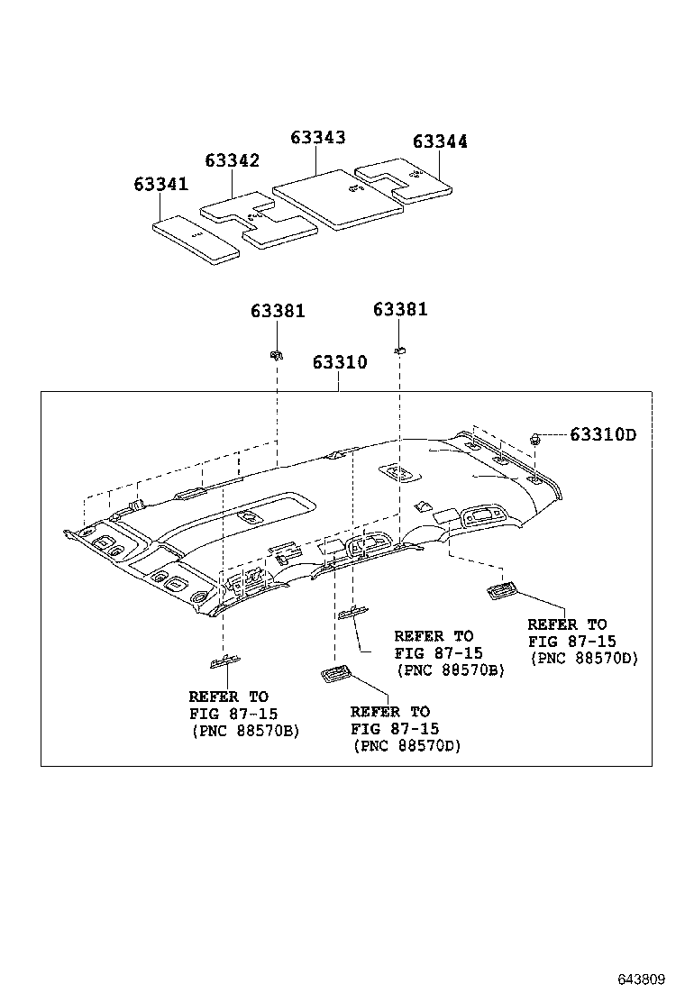 63306-60260-C0 TRIM SUB-ASSY, SUNSHADE product image