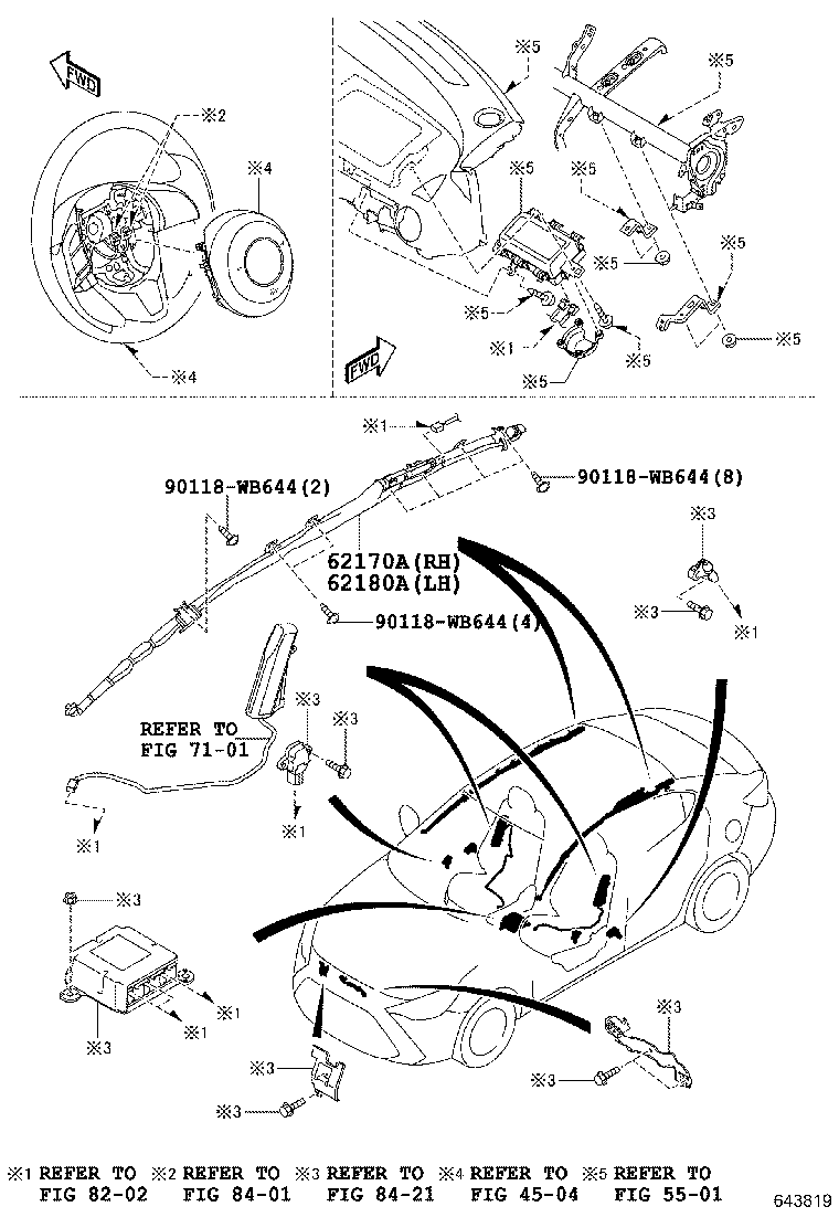 62331-WB002 WEATHERSTRIP, REAR DOOR OPENING TRIM, RH product image