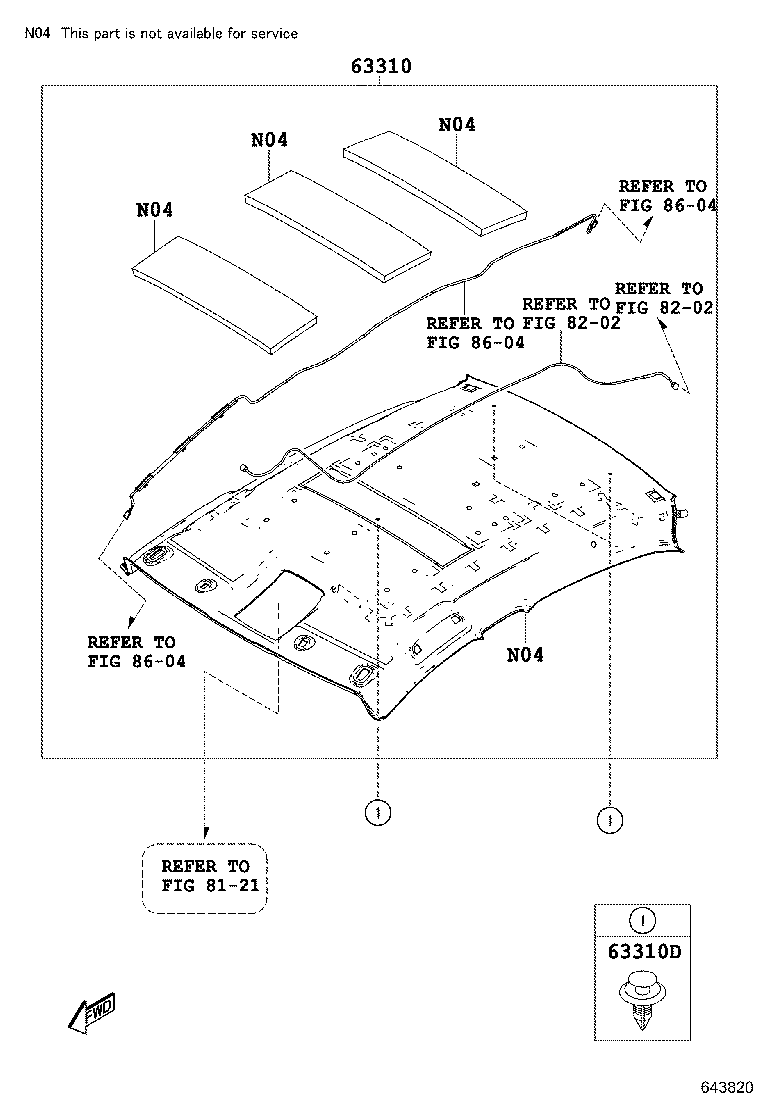 63300-WB005 HEADLINING ASSY, ROOF product image