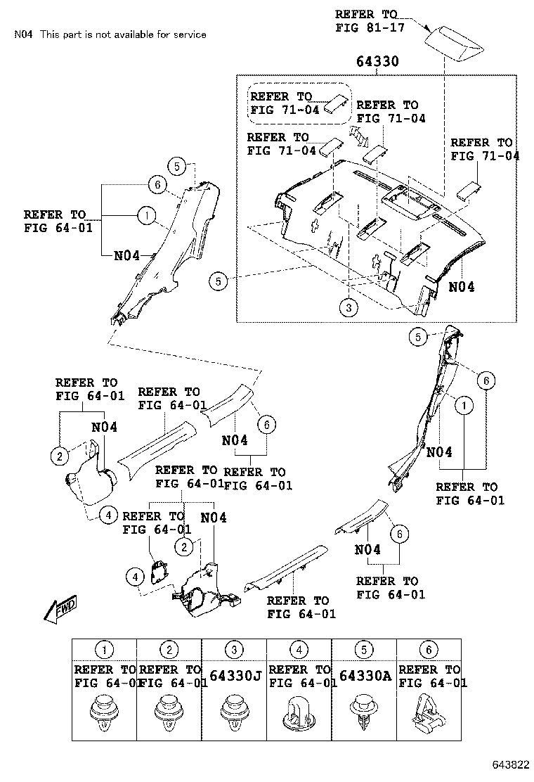 64330-WB005 PANEL ASSY, PACKAGE TRAY TRIM product image
