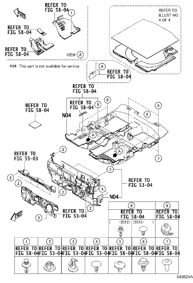 Toyota 58387-WB001 PLATE, REAR FLOOR FINISH