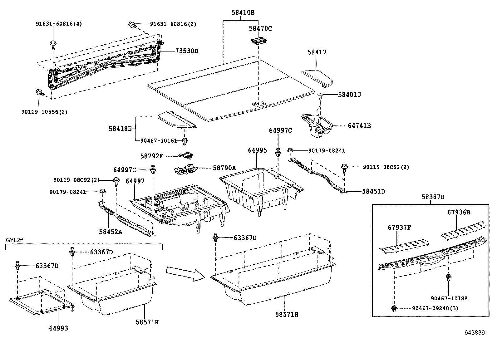 64995-48030 BOX, DECK FLOOR, RH product image