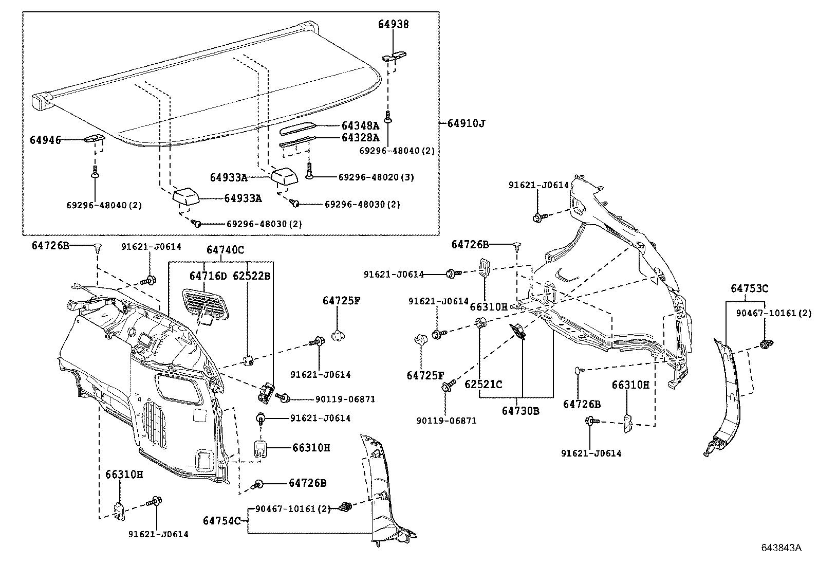 Toyota 58470-78020-C0 HANDLE ASSY, DECK BOARD