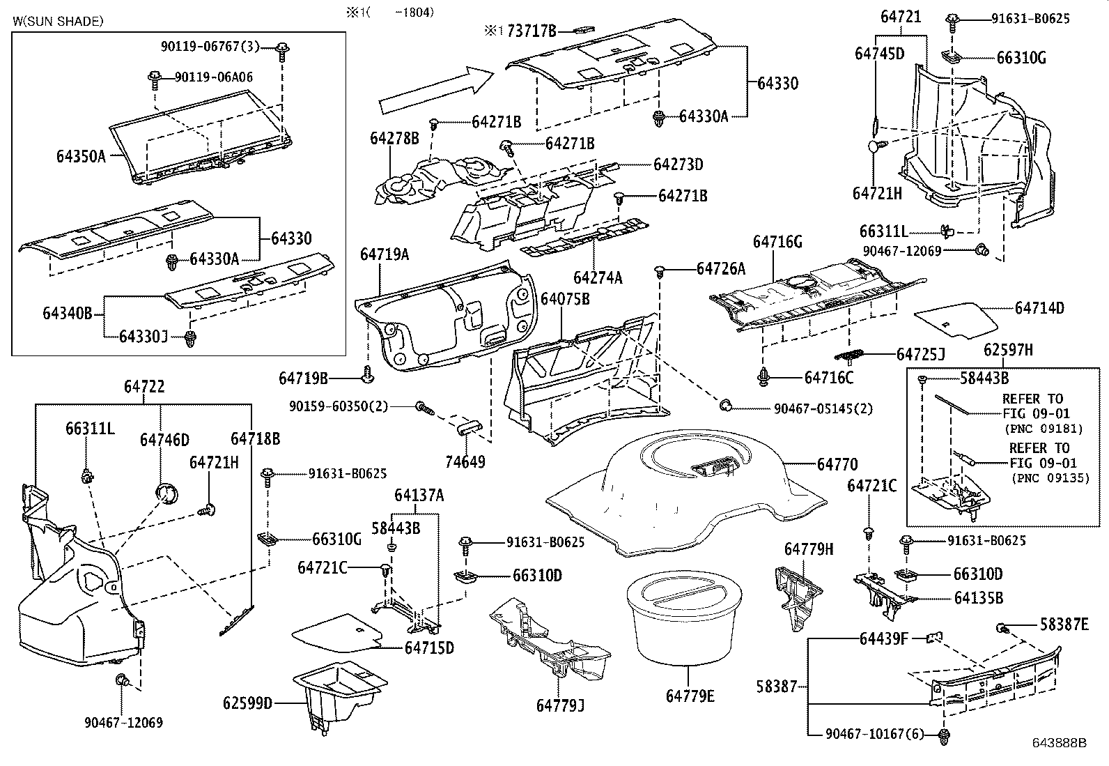 64779-30040 TRAY, SPARE WHEEL COVER product image