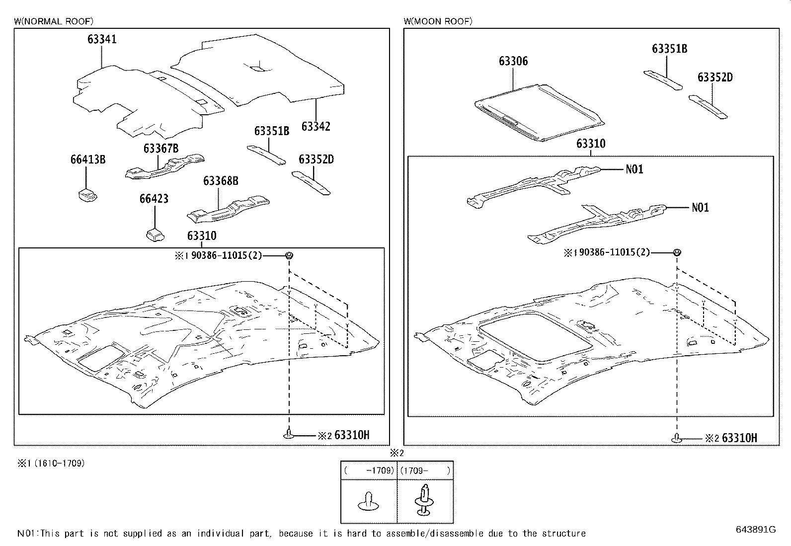 Toyota 63306-47040-B0 TRIM SUB-ASSY, SUNSHADE