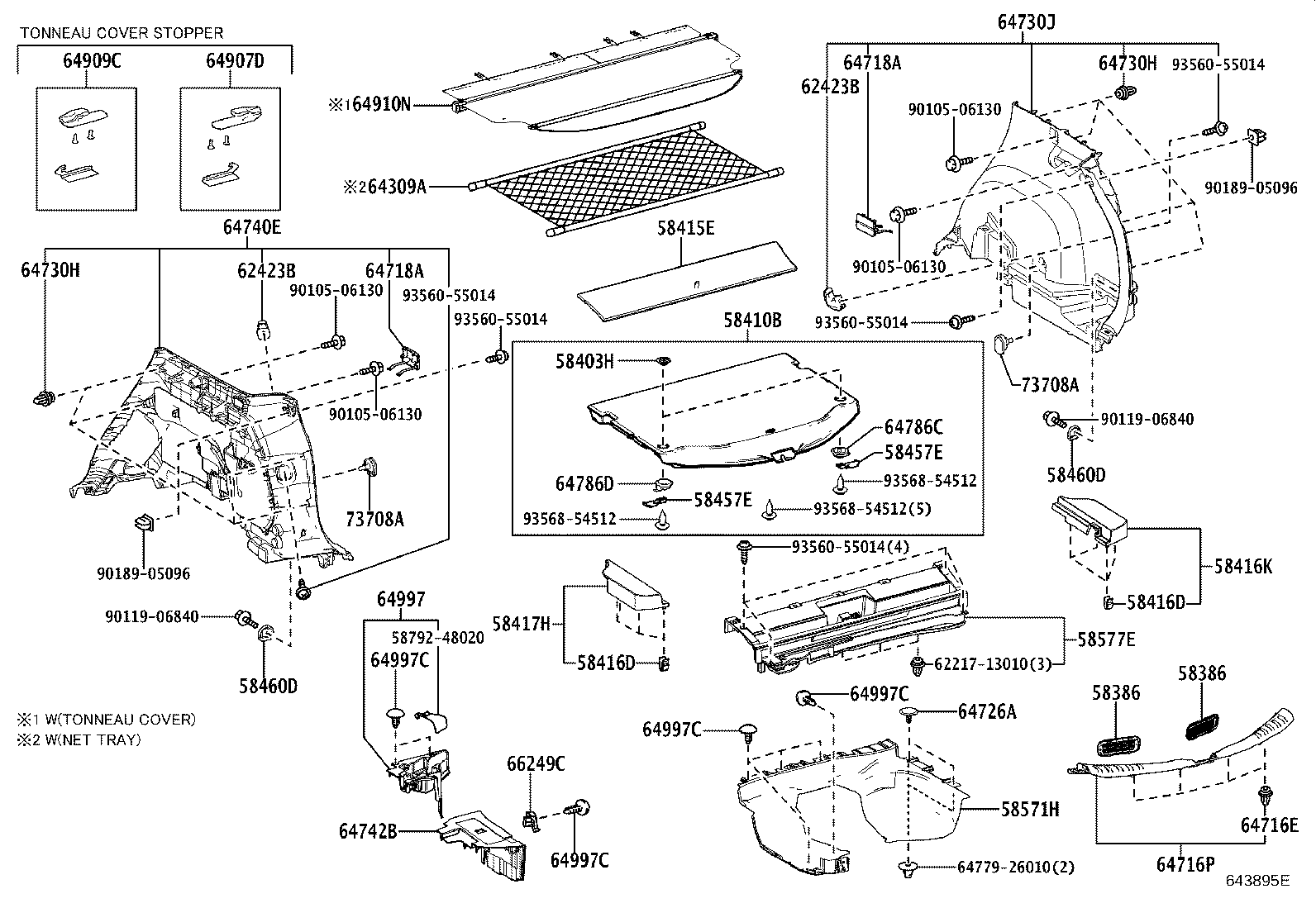 64740-42200 PANEL ASSY, DECK TRIM SIDE, LH product image