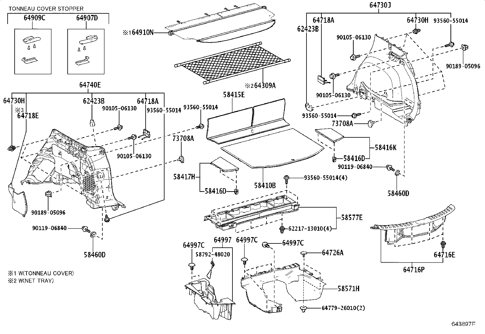 64740-42200 PANEL ASSY, DECK TRIM SIDE, LH product image