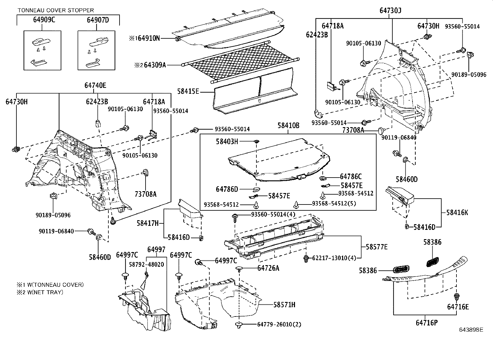 64730-42170-C0 PANEL ASSY, DECK TRIM SIDE, RH product image