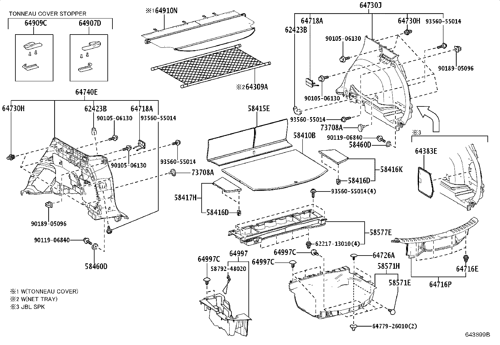 64740-42200 PANEL ASSY, DECK TRIM SIDE, LH product image