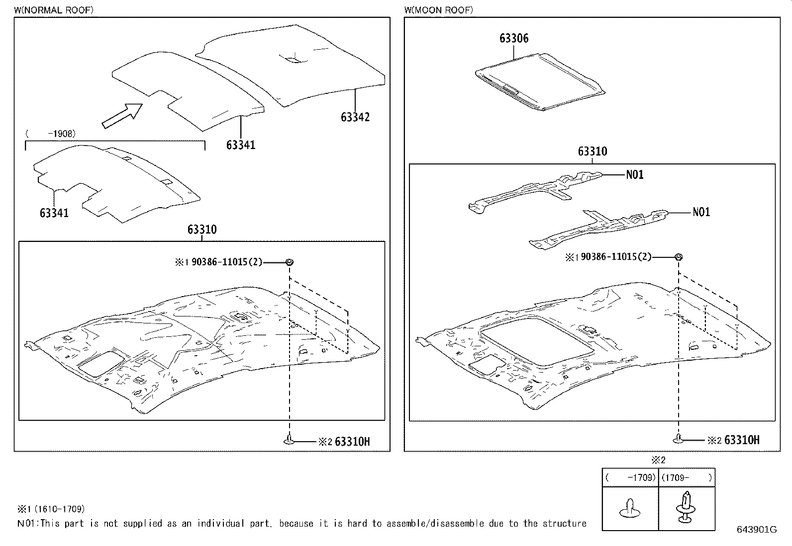 63341-47070 PAD, ROOF SILENCER, NO.1 product image