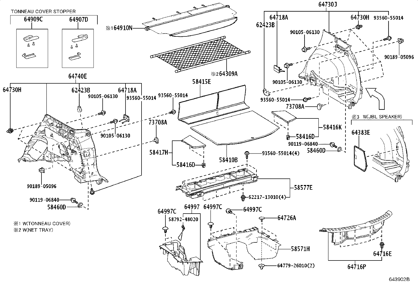 64730-42170-C0 PANEL ASSY, DECK TRIM SIDE, RH product image