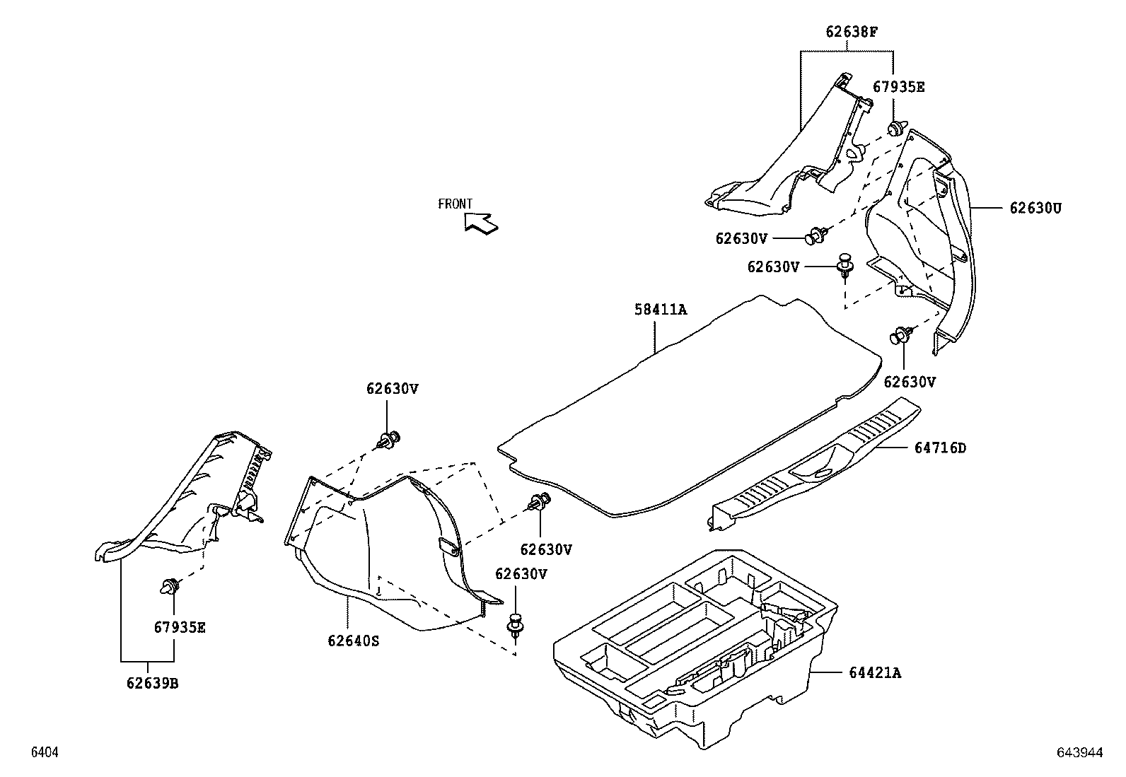 64421-B1010 TRAY, LUGGAGE COMPARTMENT product image