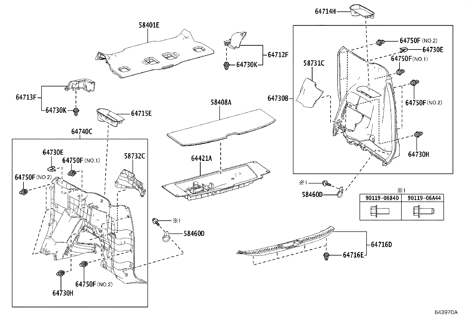 64421-0D010 TRAY, LUGGAGE COMPARTMENT product image