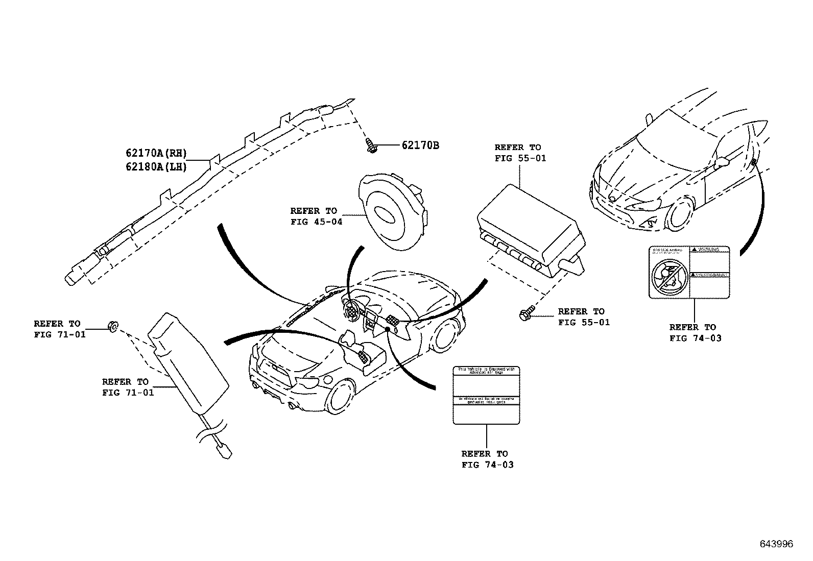 SU003-07968 AIR BAG ASSY, CURTAIN SHIELD, RH product image