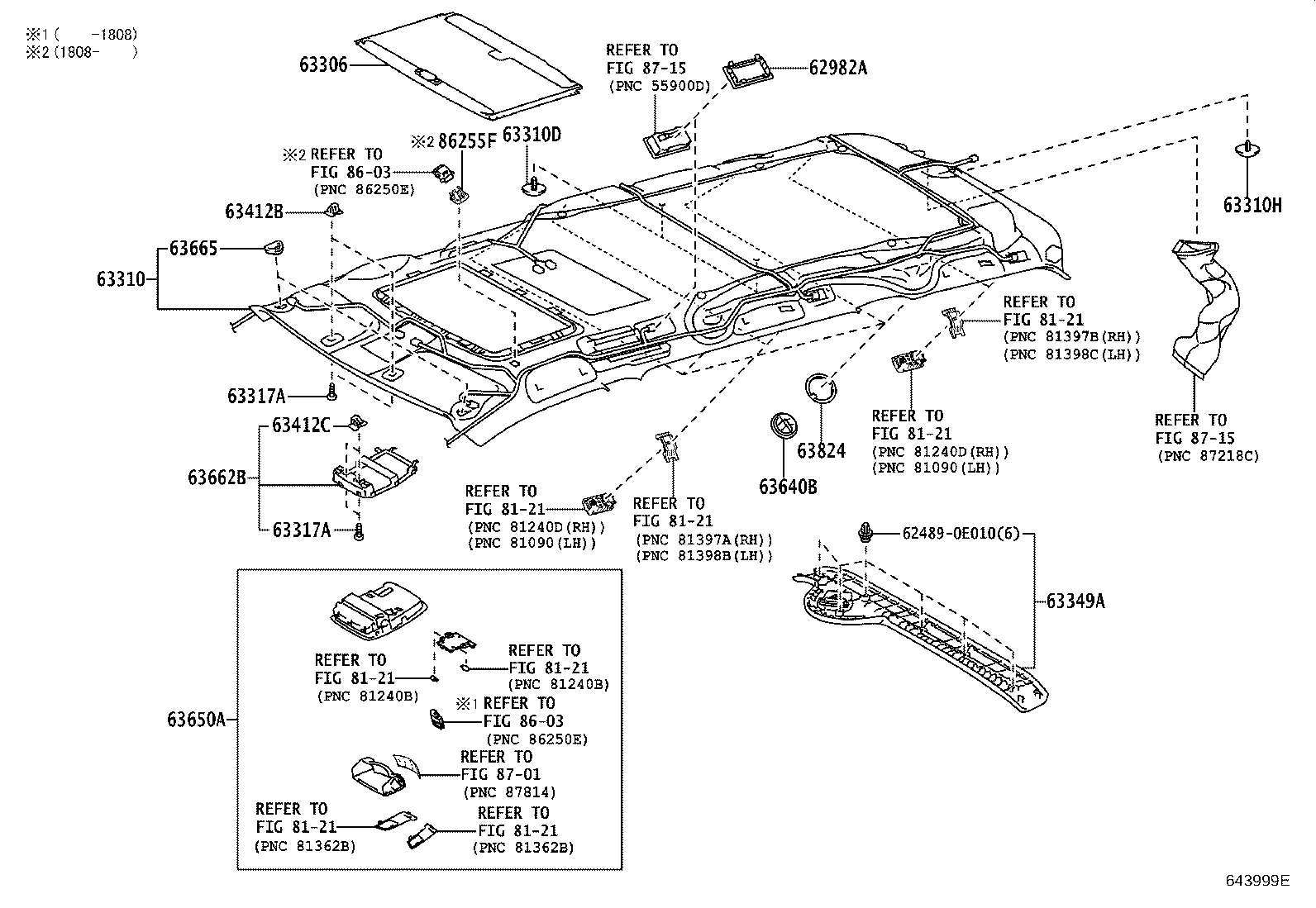 63317-08030 RETAINER, ROOF HEADLINING product image