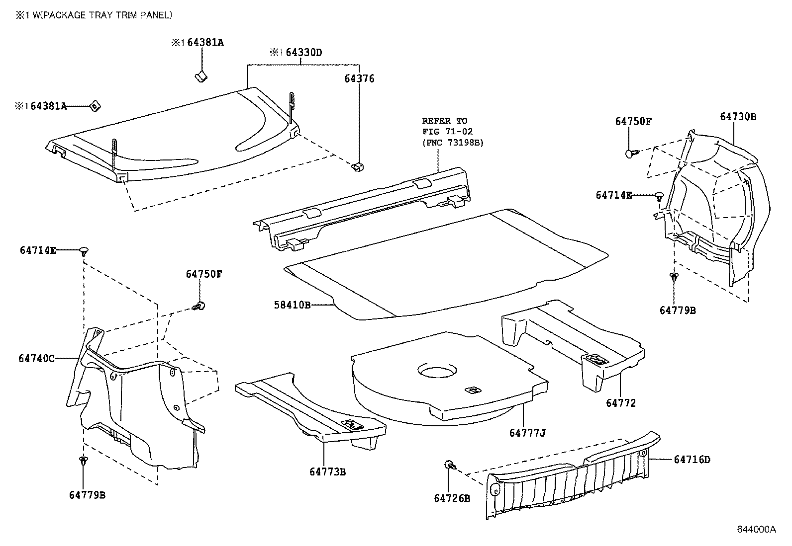 64772-0D111 PAD, SPARE WHEEL COVER product image