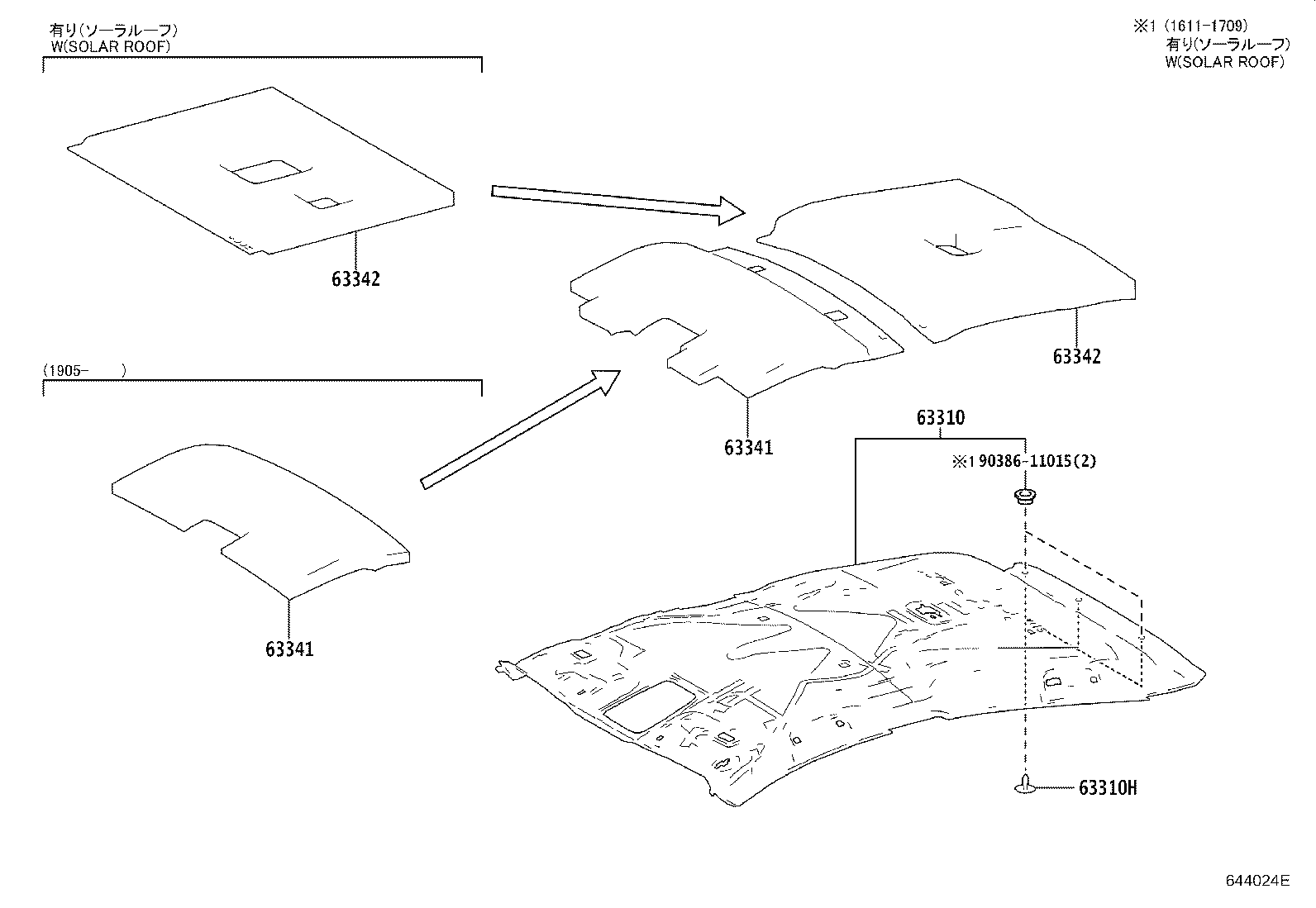 63342-47160 PAD, ROOF SILENCER, NO.2 product image