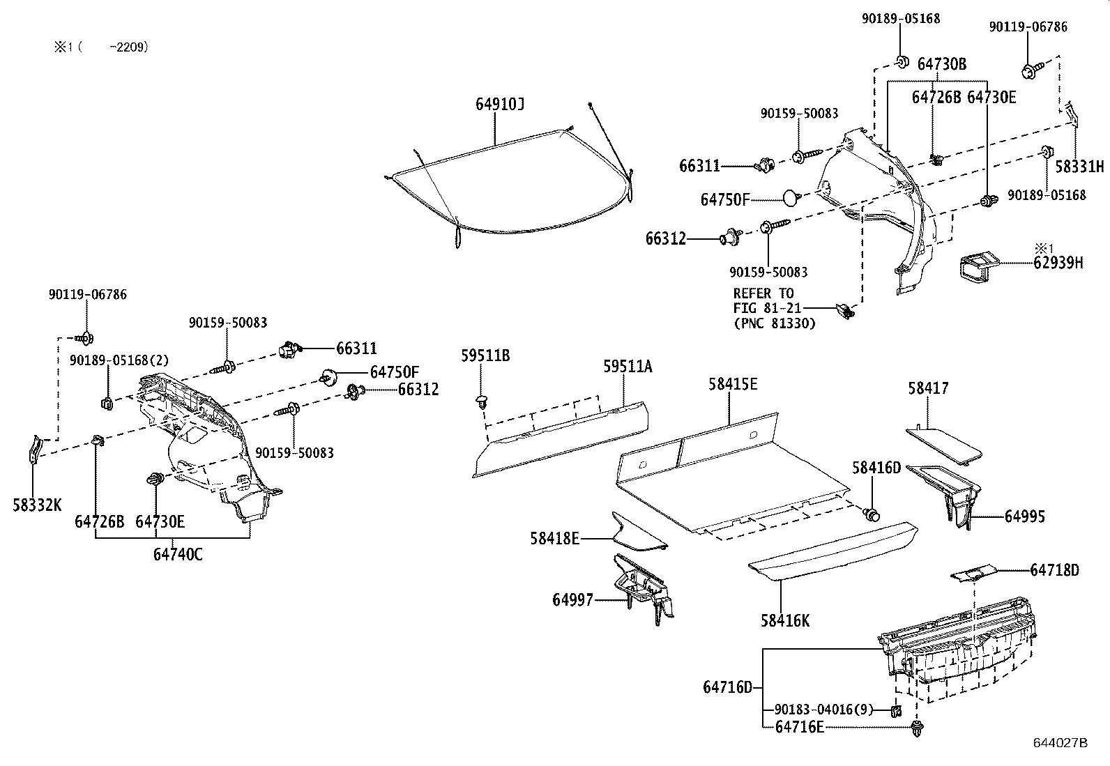 Toyota 64910-47080 COVER ASSY, TONNEAU