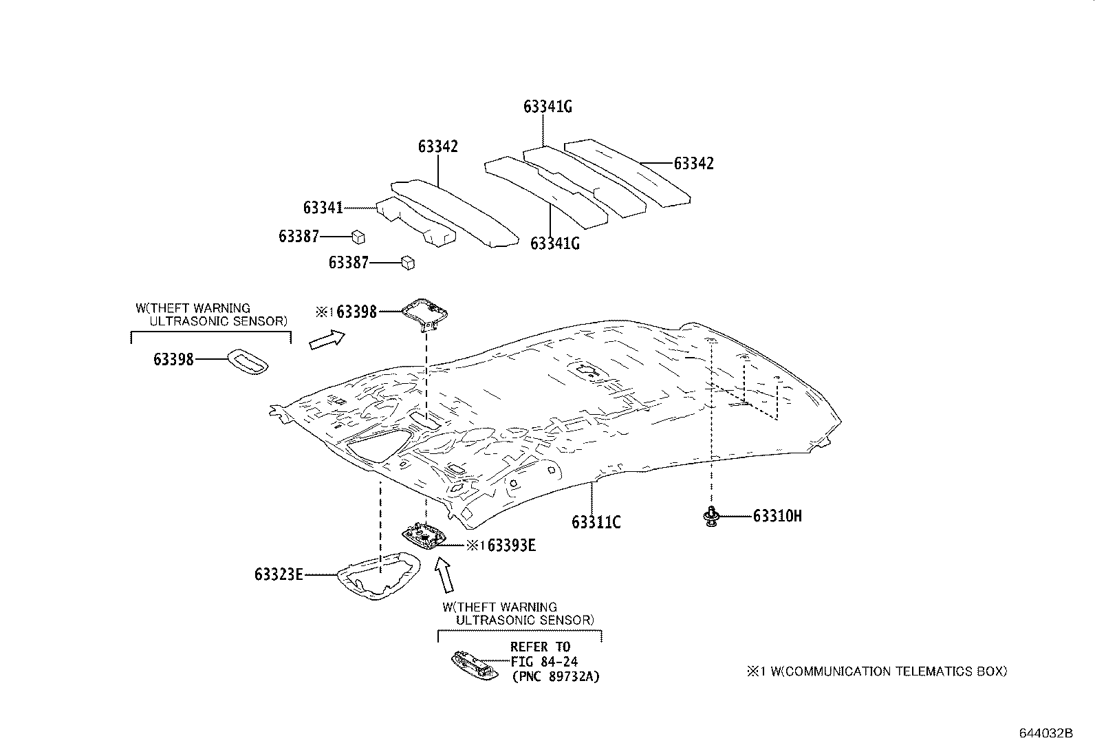 Toyota 63341-F4130 PAD, ROOF SILENCER, NO.1