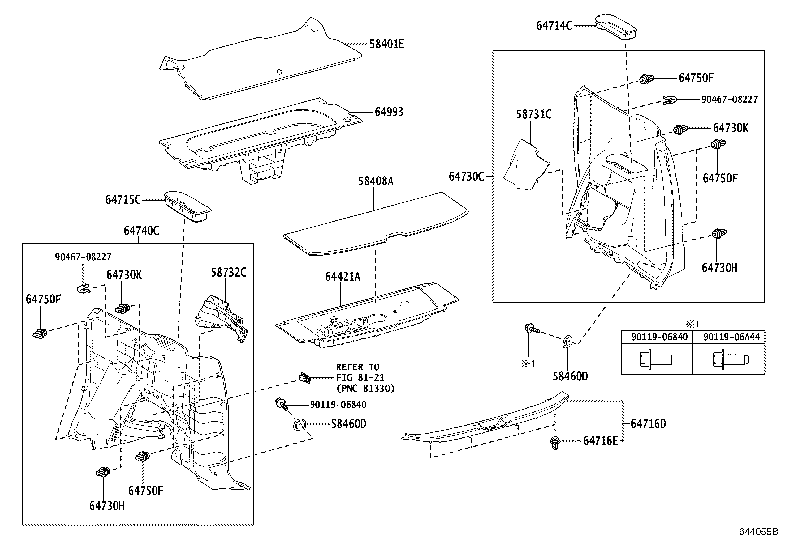 64714-0D080-C0 COVER, DECK SIDE TRIM, RH product image