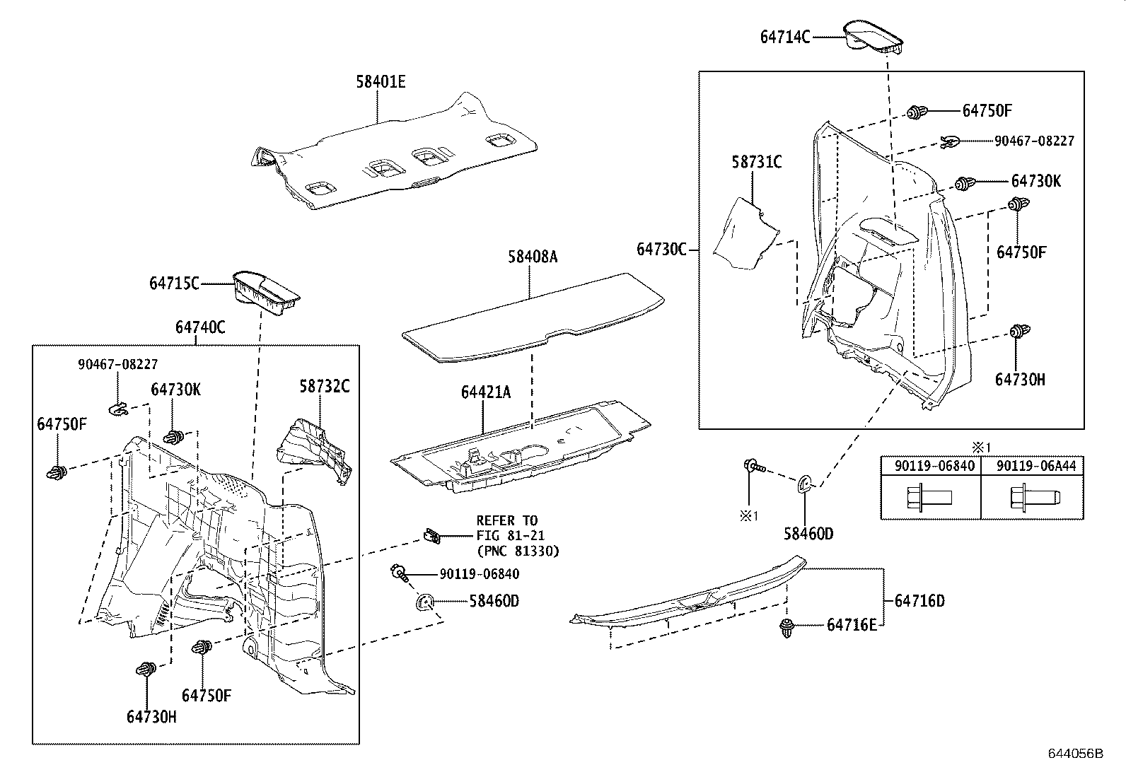 64714-0D080-C0 COVER, DECK SIDE TRIM, RH product image