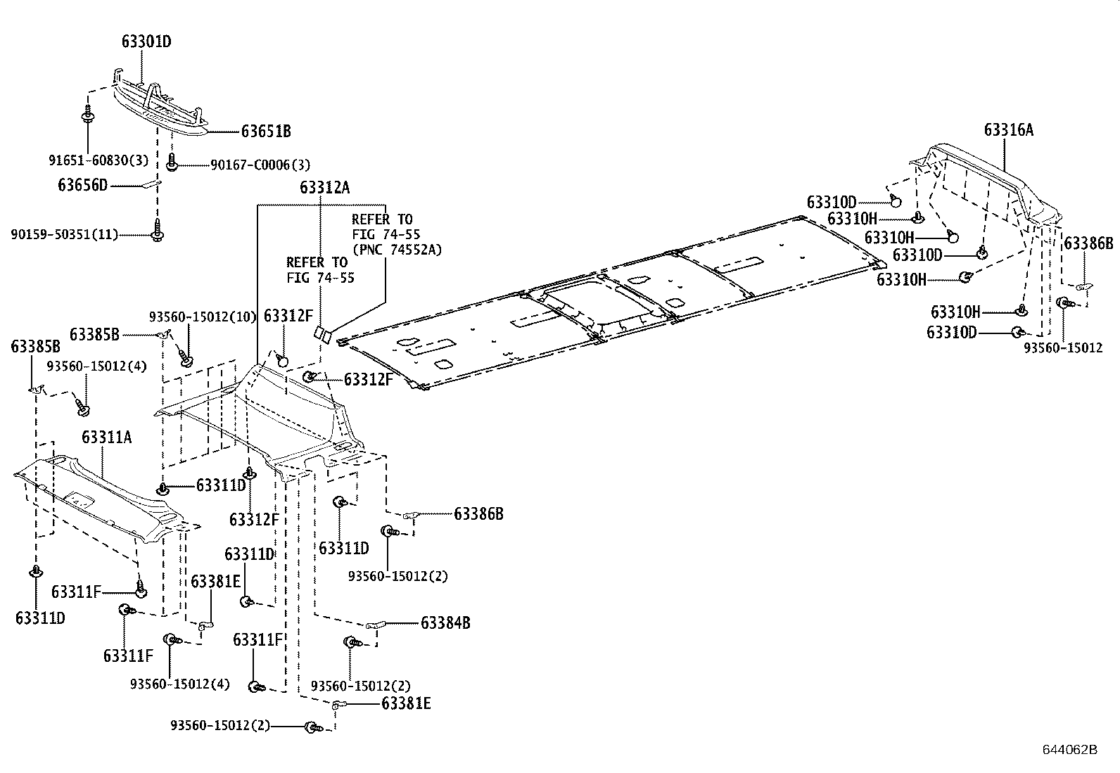 63345-0S030 PAD, ROOF SILENCER, NO.5 product image