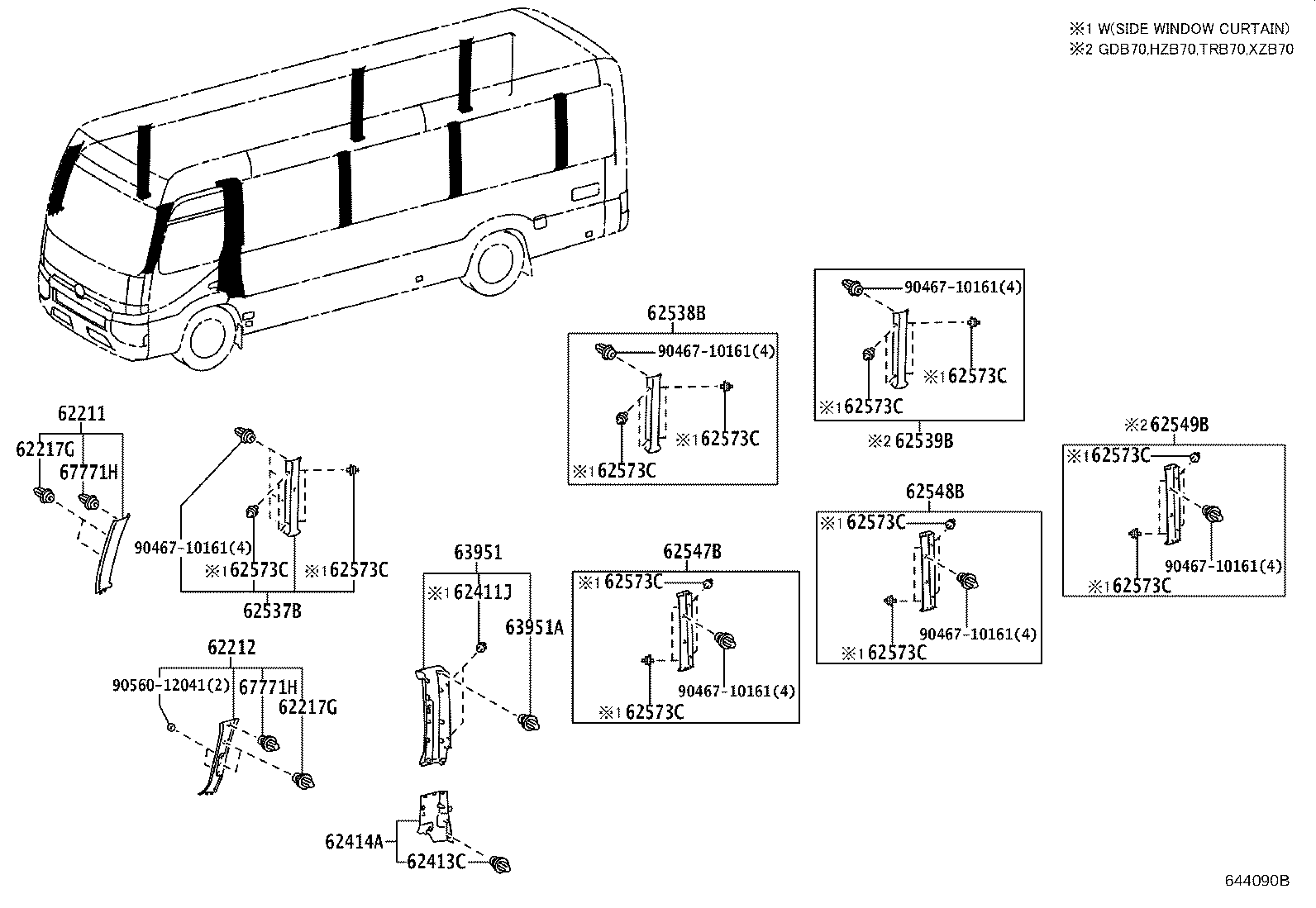 61655-36040 BRACKET, DECK SIDE TRIM LOWER, NO.3 product image