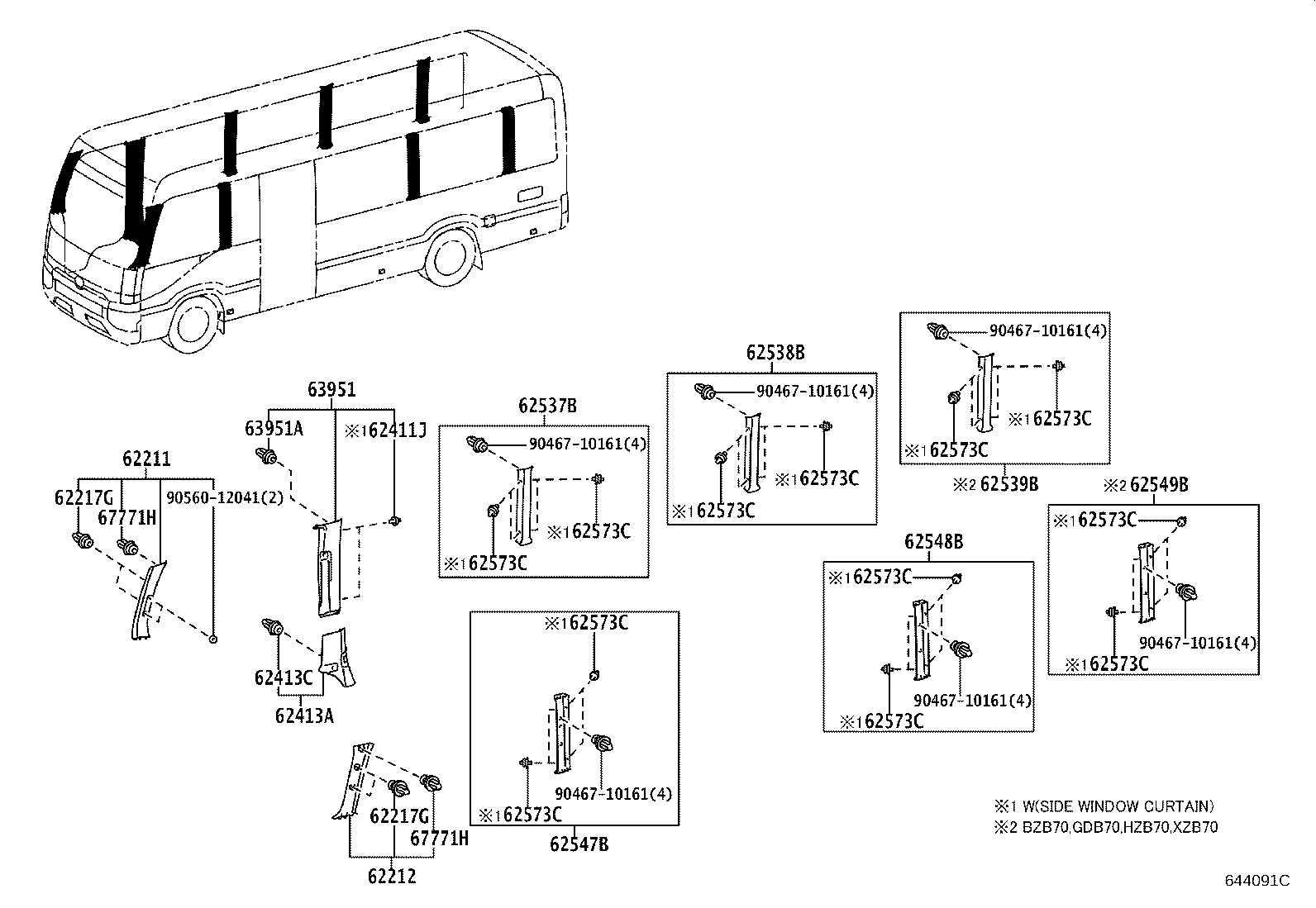 61655-36040 BRACKET, DECK SIDE TRIM LOWER, NO.3 product image