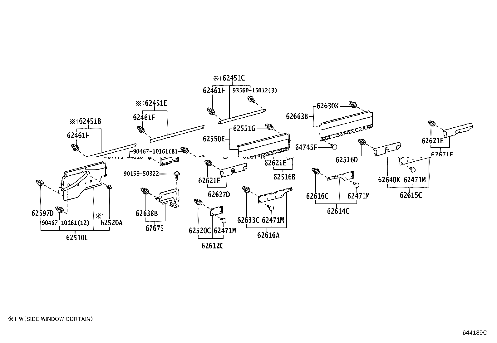 61655-36040 BRACKET, DECK SIDE TRIM LOWER, NO.3 product image