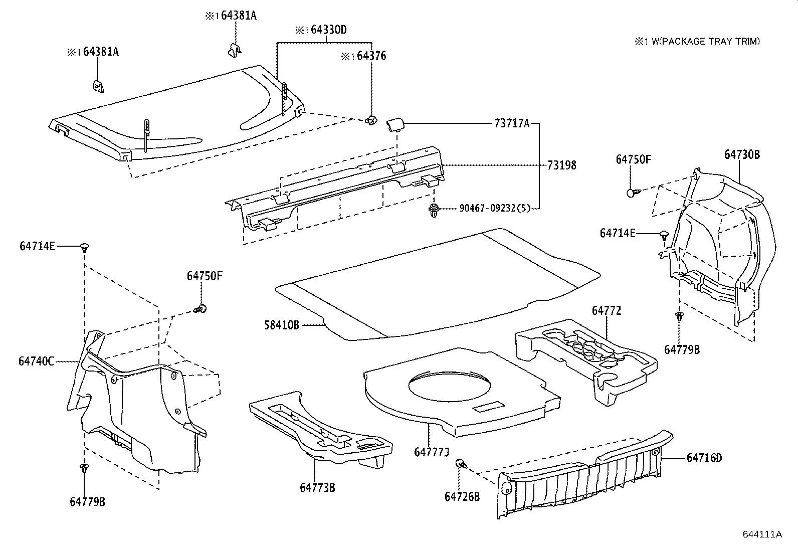 64772-0D240 PAD, SPARE WHEEL COVER product image