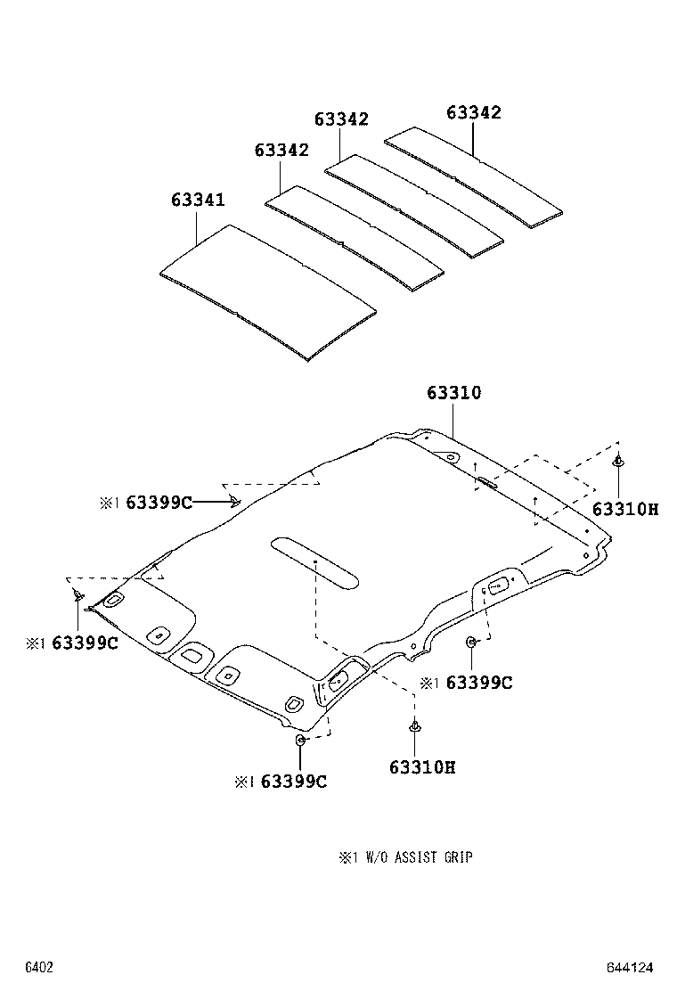63341-BZ170 PAD, ROOF SILENCER, NO.1 product image