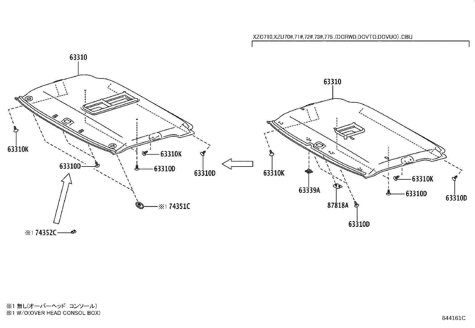 63310-37760-B0 HEADLINING ASSY, ROOF product image