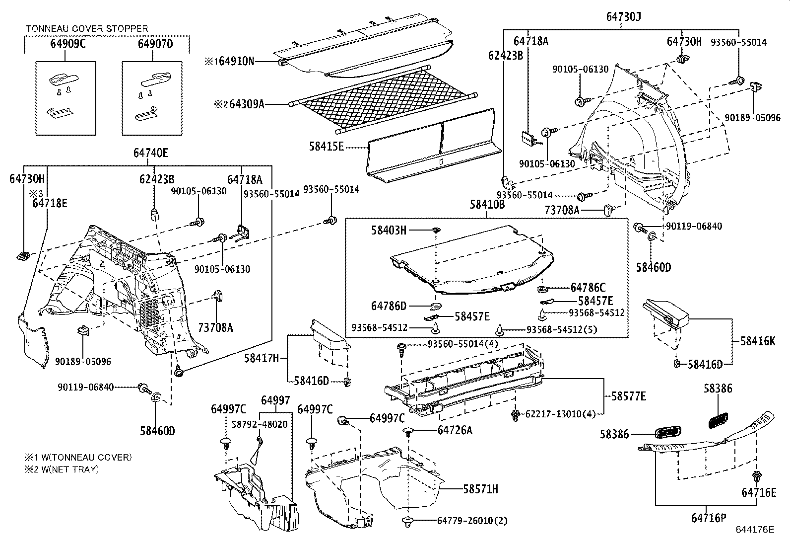 64740-42200 PANEL ASSY, DECK TRIM SIDE, LH product image