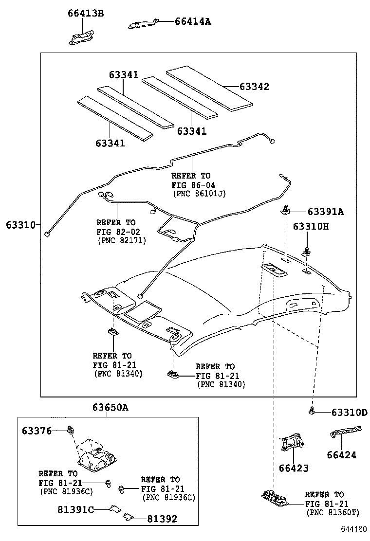 63341-06160 PAD, ROOF SILENCER, NO.1 product image