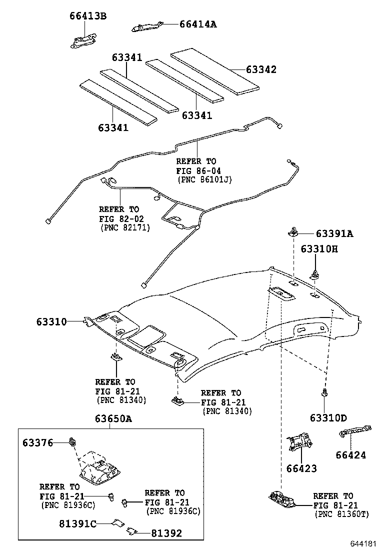 63341-06160 PAD, ROOF SILENCER, NO.1 product image