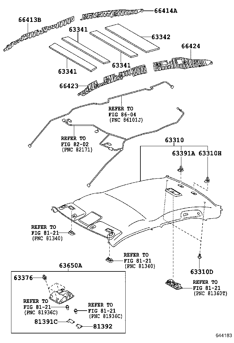 63341-06160 PAD, ROOF SILENCER, NO.1 product image