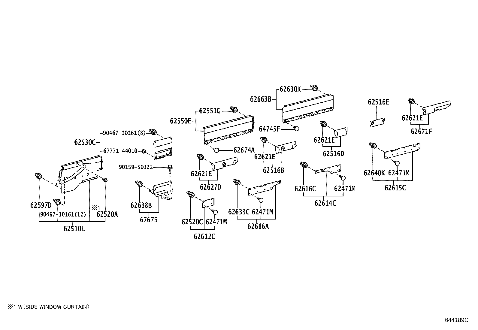 61655-36040 BRACKET, DECK SIDE TRIM LOWER, NO.3 product image