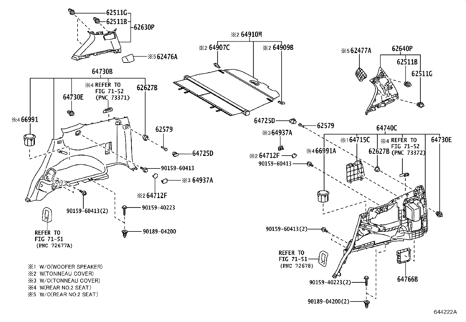 62170-60101 AIR BAG ASSY, CURTAIN SHIELD, RH product image