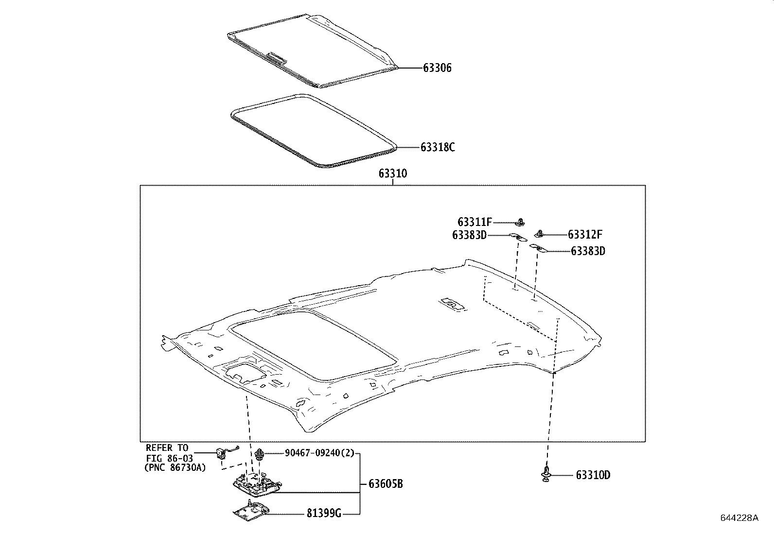 63344-06250 SILENCER, ROOF, NO.4 product image