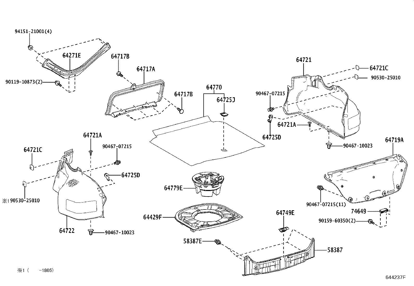64330-33A50-C0 PANEL ASSY, PACKAGE TRAY TRIM product image