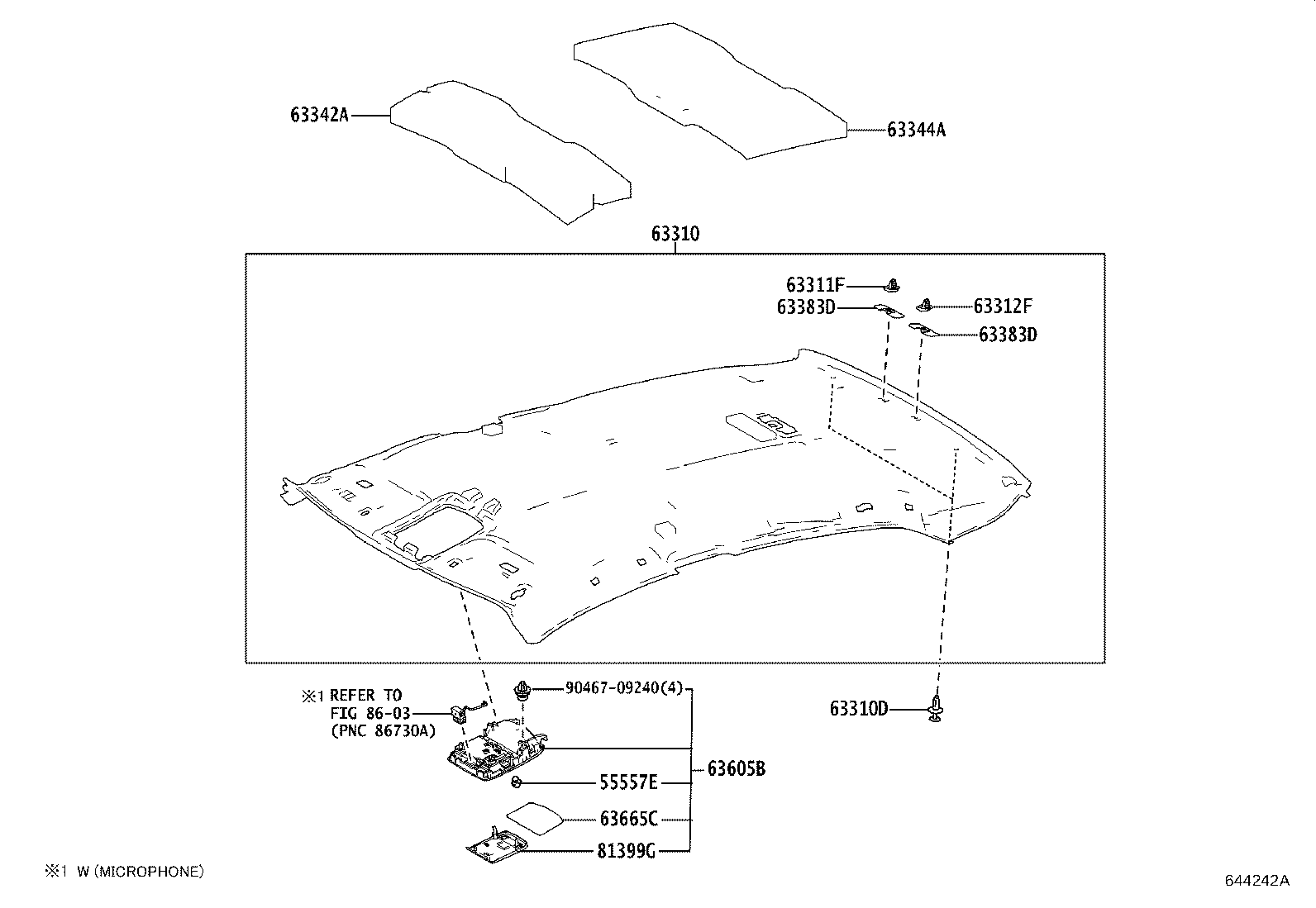 63344-06250 SILENCER, ROOF, NO.4 product image