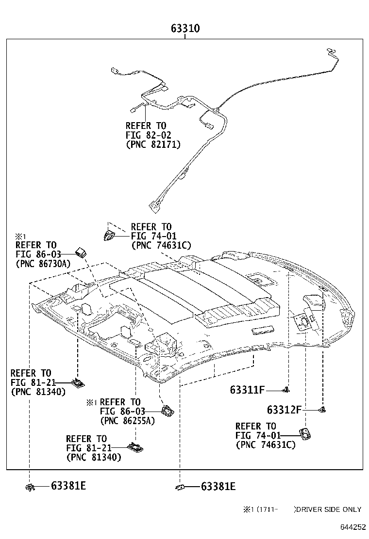 63306-24070-B0 TRIM SUB-ASSY, SUNSHADE product image