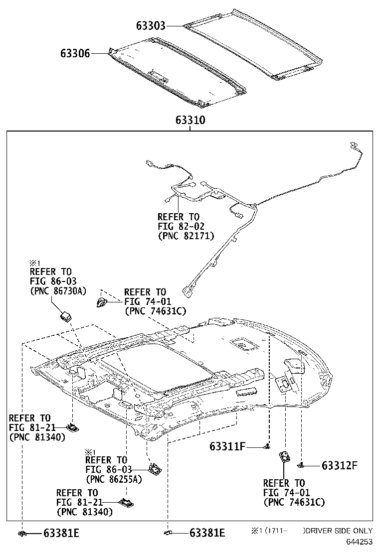 63306-24070-B0 TRIM SUB-ASSY, SUNSHADE product image
