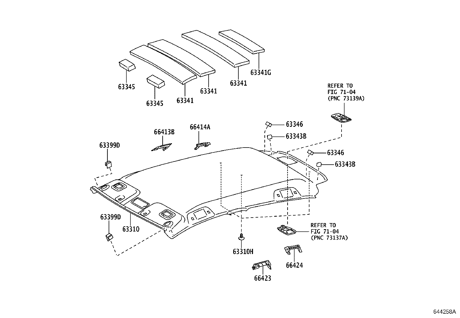 63310-0D760-C0 HEADLINING ASSY, ROOF product image