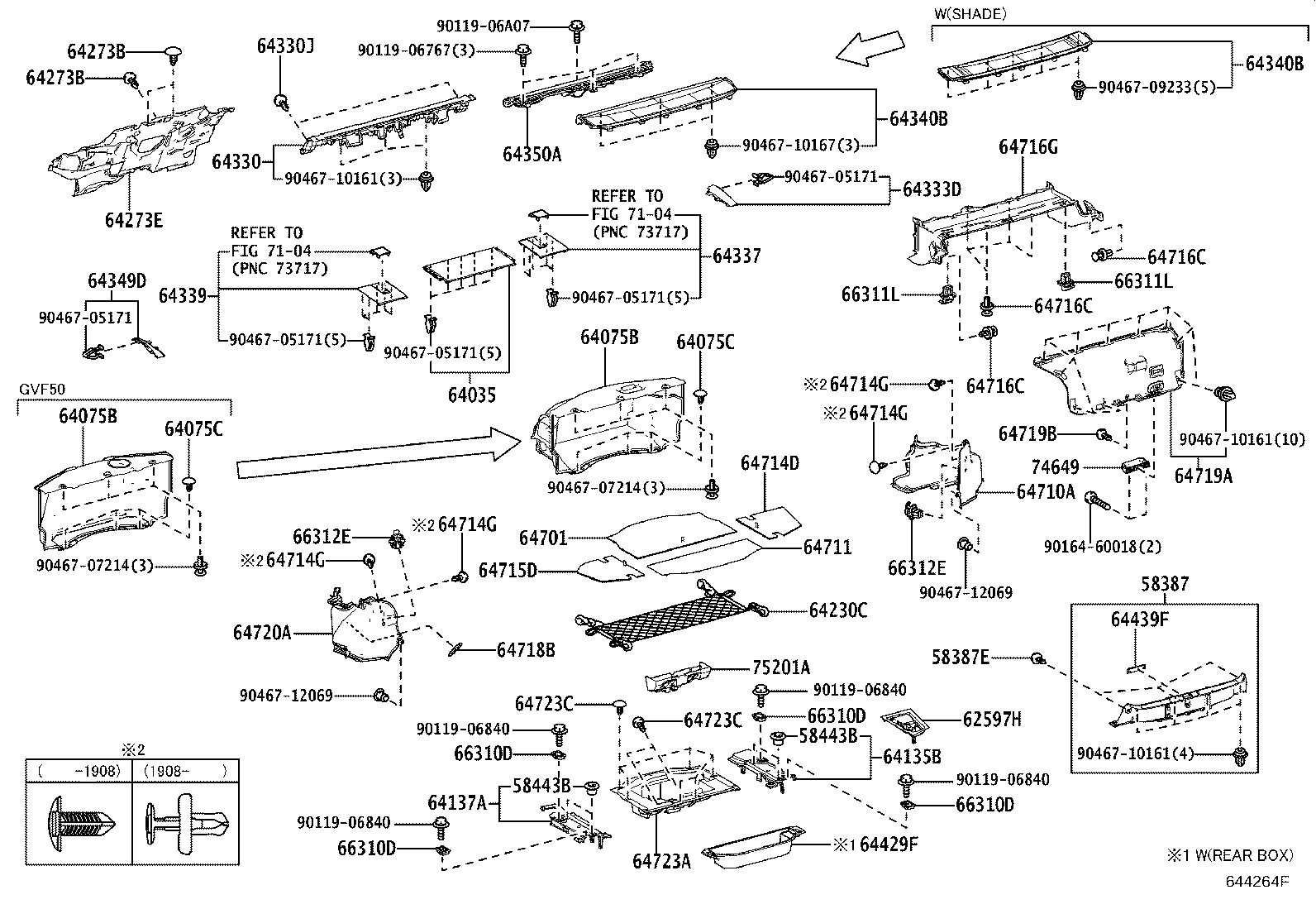 64429-50020 BOX, LUGGAGE COMPARTMENT TRIM product image